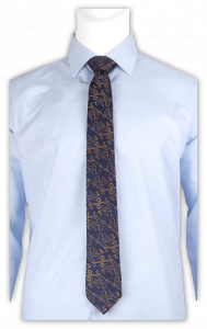Фото Галстук тёмно-синий в узор FABIO DIVAYO артикул: 70018 Краватки