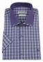 Фото Рубашка с коротким рукавом фиолетовая Fabio Divayo артикул: 260073 Приталений крій