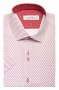 Фото Рубашка с коротким рукавом белая в красный узор артикул: 9012-10 Класичний крій