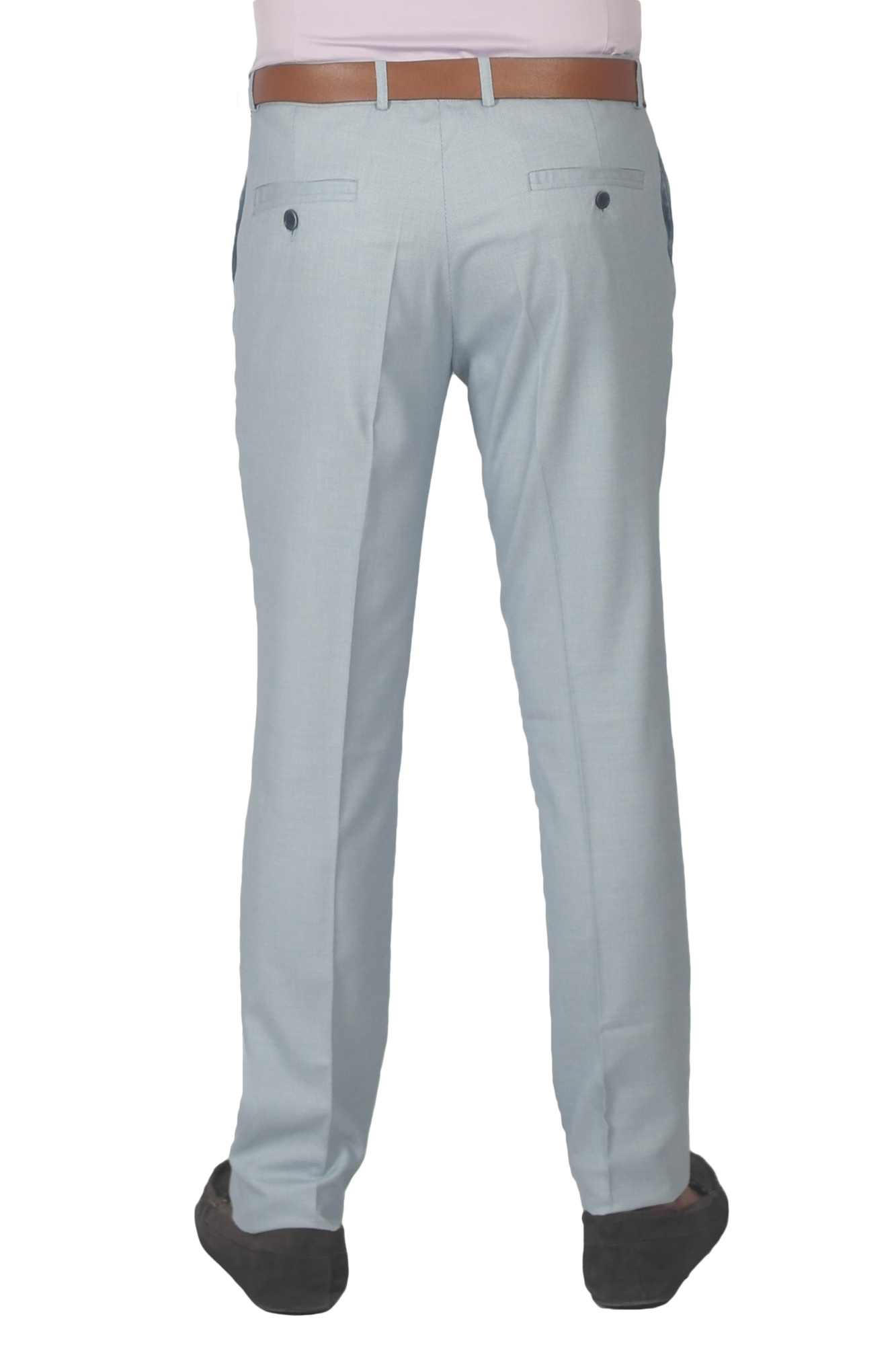 Брюки голубые в текстурный узор MCR