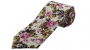 Фото Галстук в цветочек с платочком разных цветов CINOROSSI артикул: 5236 Краватки