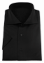 Фото Рубашка с коротким рукавом черная Garderobe артикул: 261049 Приталений крій