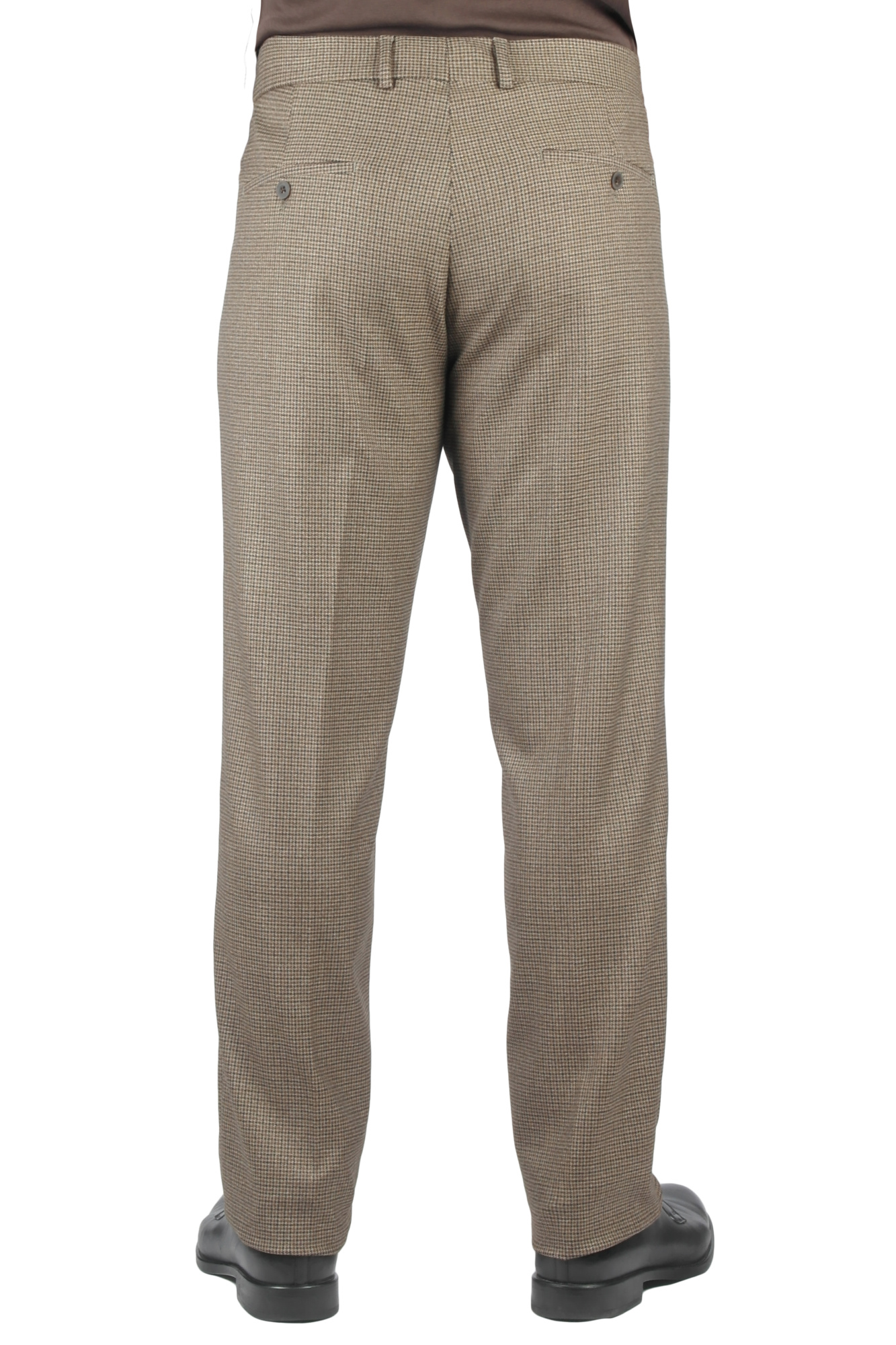 Брюки коричневі в дрібну клітинку MCR