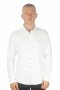 Фото Рубашка котоновая белая в рубчик ROYMEN артикул: 0086-001 Приталені