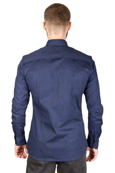 Сорочка синя в візерунок PRIMO EMPORIO, розмір XL (43-44) 48217-48270 фото