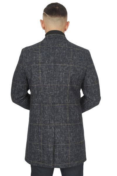 Пальто синє в коричневу клітинку MCR, розмір 58 50114-50316 фото