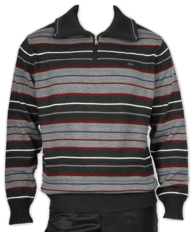 Фото товара Свитер тёмно-серый в полоску IL. GRANCHIO, артикул: 1010301 Светри , Кофти поло
