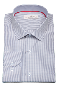 Фото товара Рубашка голубая в синюю мелкую клетку Giovanni Frateli, артикул: 0343-52 Класичні 