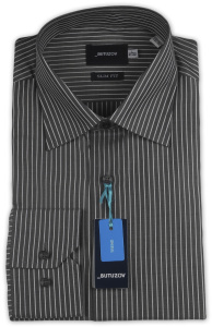 Фото Рубашка серая BUTUZOV артикул: 028100 Приталені