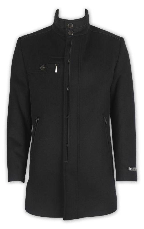 Фото товара Пальто чёрное воротник стойка  MAIKLEN, артикул: 015011 Пальто