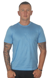 Фото товара Футболка голубая с тканевым рисунком  ENRICO CERINI, артикул: 201651 Футболки та поло