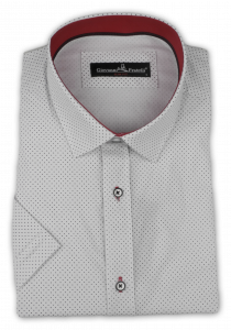 Фото Рубашка с коротким рукавом белая Giovanni Fratelli артикул: 4035-1 Приталений крій