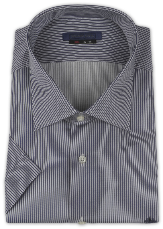 Фото товара Рубашка с коротким рукавом синяя Romano Botta, артикул: 26163 Класичний крій