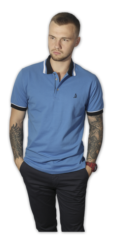 Фото товара Футболка поло голубая NAVY SAIL, артикул: 82032 Футболки та поло