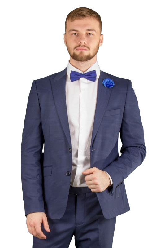 Фото товара Костюм синий тканевая клетка OLIVER MANCINI, артикул: 105-7 костюм 3 зріст ( 164-178 )