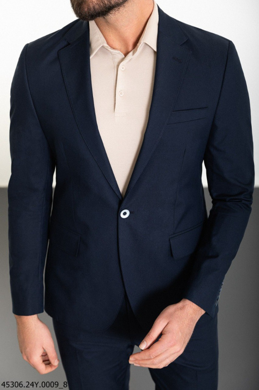 Фото товара Костюм двійка синій однотонний MCR 45306, артикул: 45306 костюм 3 зріст ( 164-178 )
