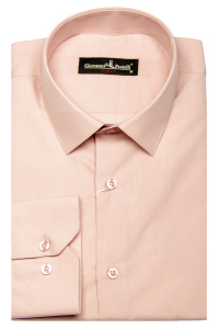 Фото Рубашка бледно-розовая GIOVANNI FRATELLI артикул: 0408-95 Приталені