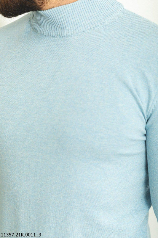 Фото товара Светр гольф блакитний однотонний MCR, артикул: 11357-80 Светри , Кофти поло