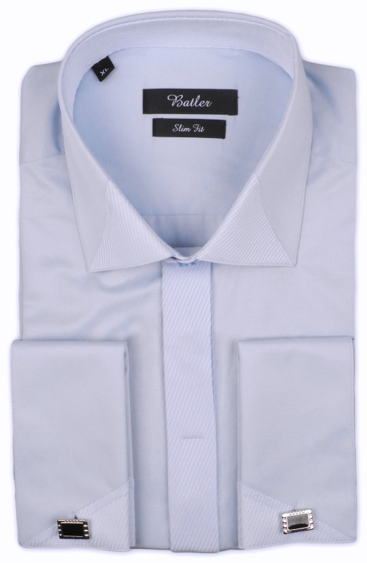 Фото товара Рубашка светло-голубая Batler, артикул: 242351-1 Під запонки
