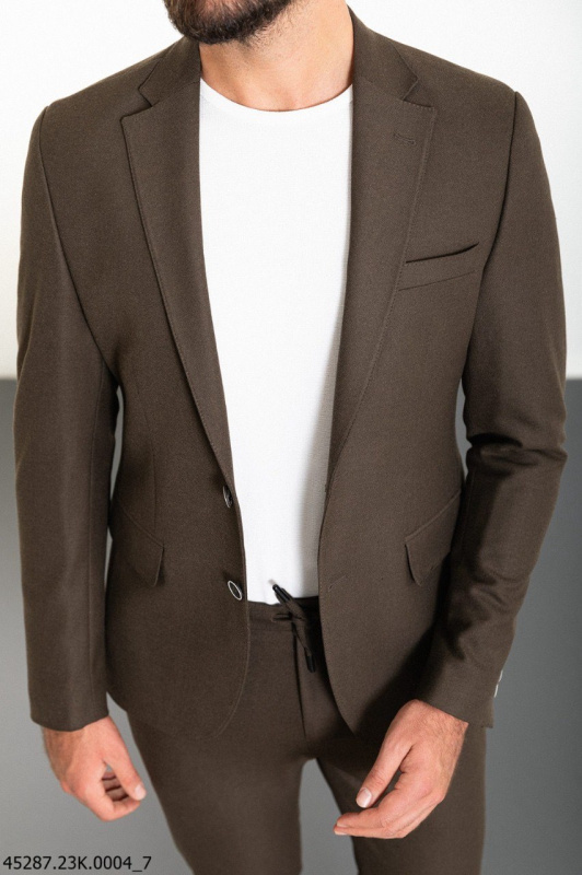 Фото товара Костюм двійка коричневий  кежуал MCR, артикул: 45287-1 костюм 3 зріст ( 164-178 )