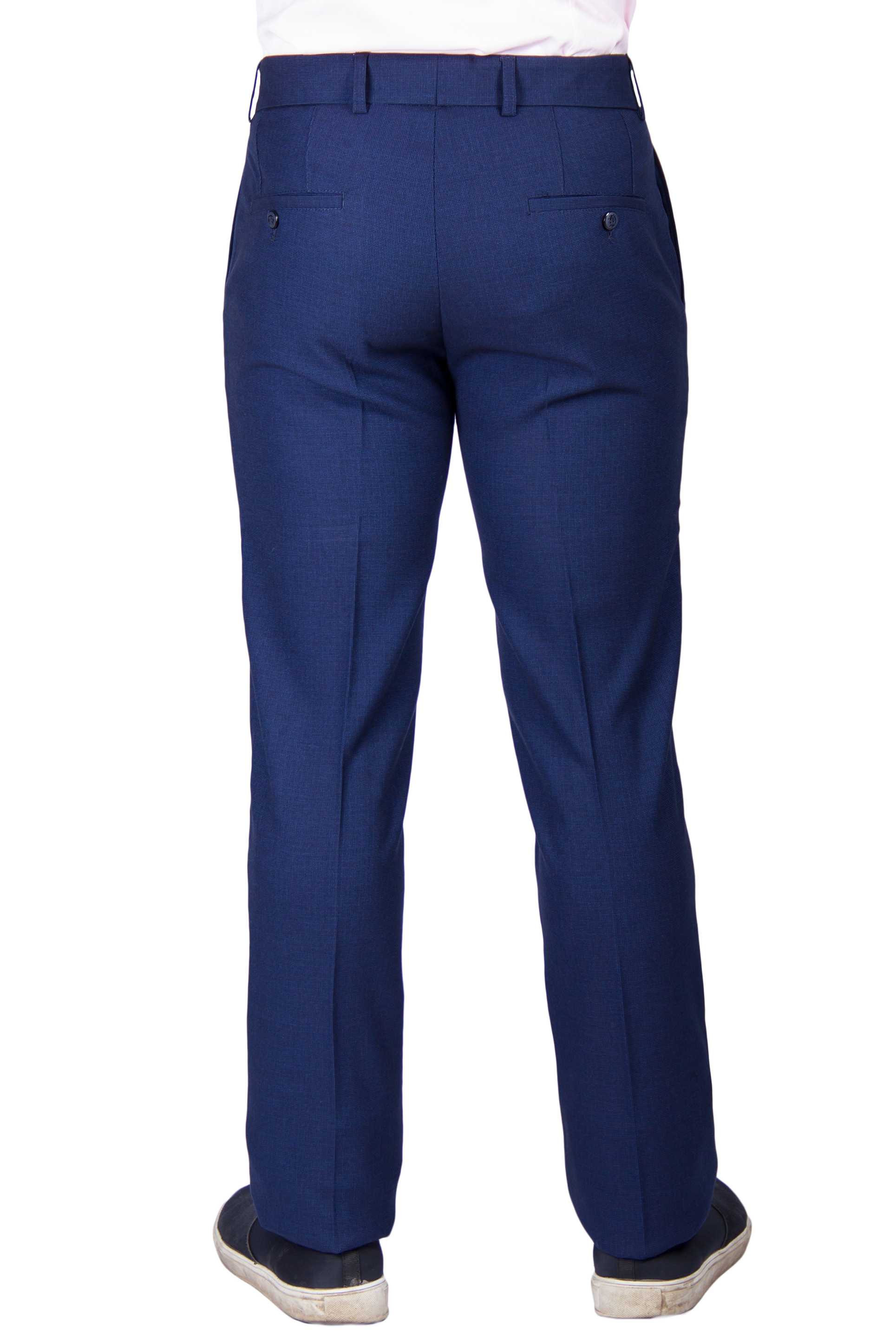 Брюки тёмно-синие однотонные SYMETRIC