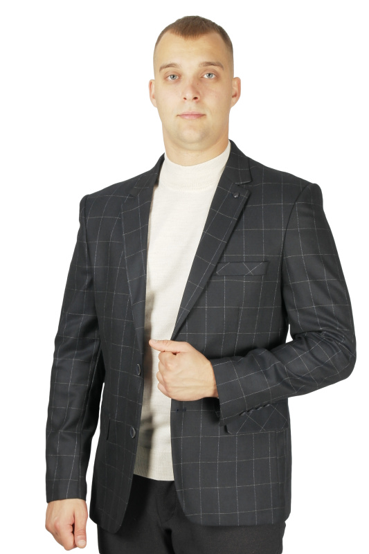 Фото товара Піджак темно-синій в клітинку TONY CASSANO, артикул: 2052-2052 Піджаки