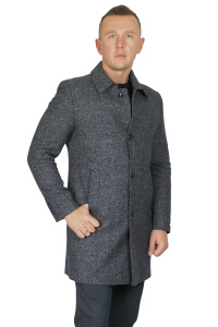 Фото товара Пальто синьо-сіре меланж MAIKLEN, артикул: 1511088 Пальто