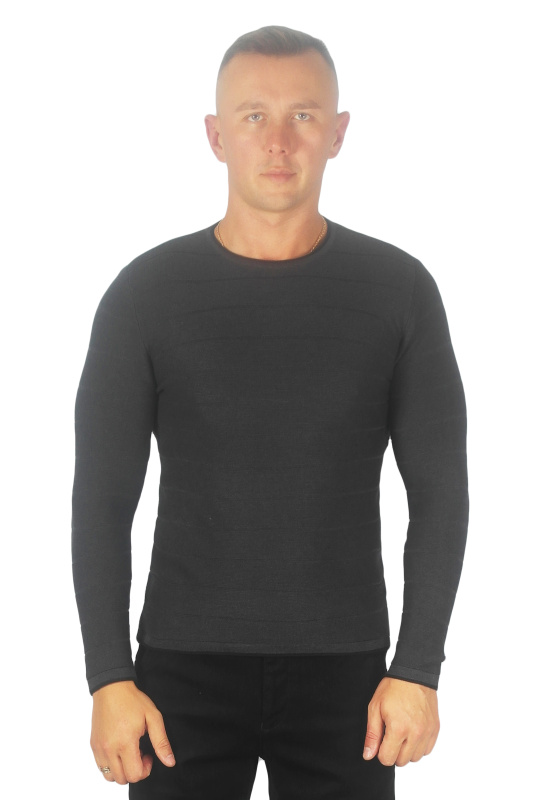 Фото товара Свитер серый с чёрной окантовкой  MODA ARPOL, артикул: 198740 Светри , Кофти поло