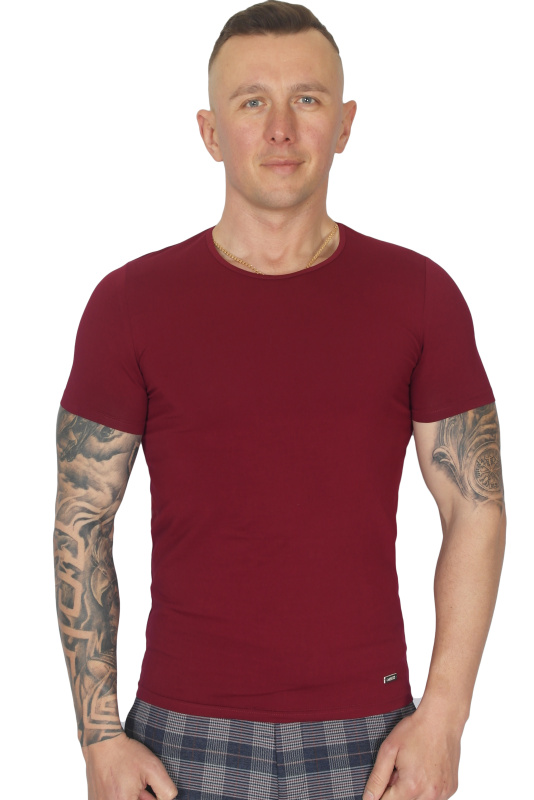 Фото товара Футболка бордова однотонна   MCR, артикул: 36362-0003 Футболки та поло