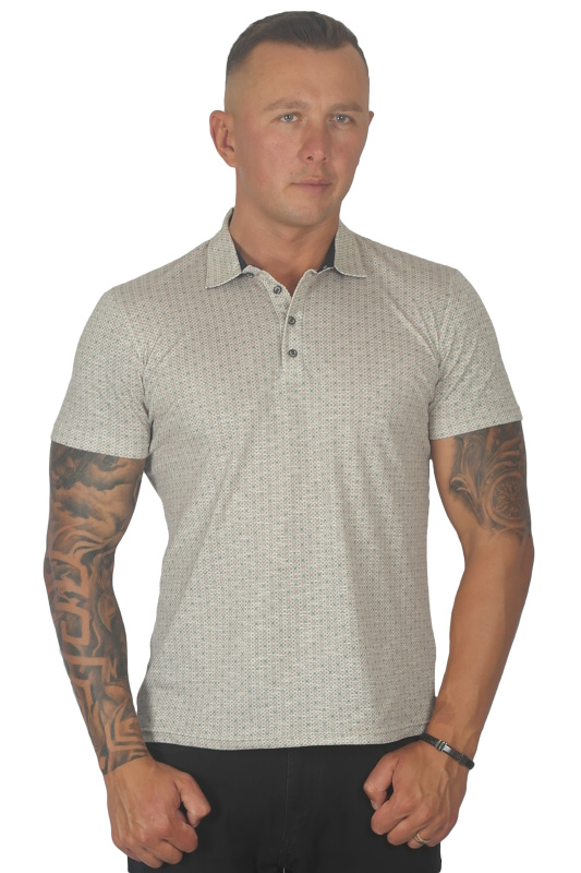 Фото товара Рубашка с коротким рукавом оливковая   MCR, артикул: 36602 Приталений крій