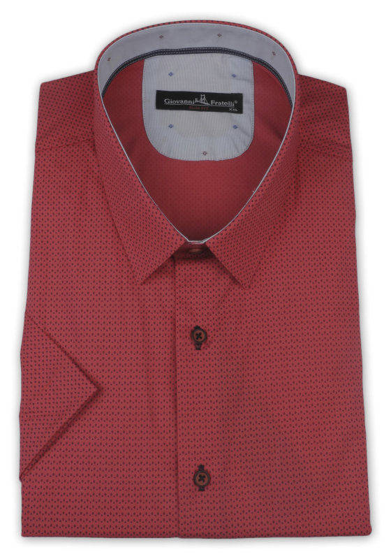 Фото товара Рубашка коралловая Giovanni Fratelli, артикул: 29051-2 Приталений крій