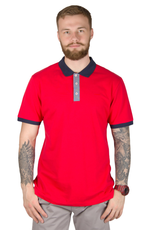 Фото товара Футболка поло красная SORBINO, артикул: 7605 Футболки та поло