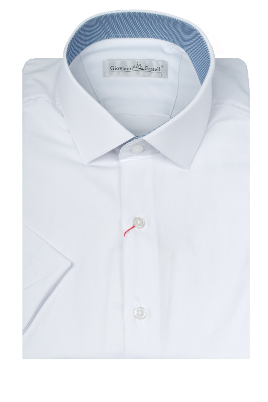 Фото товара Сорочка з коротким рукавом біла Giovanni Fratelli, артикул: 8043-5 Класичний крій
