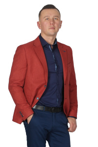 Фото Пиджак терракотовый однотонный MCR артикул: 40112 Піджаки