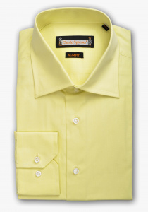 Фото Рубашка светло-жёлтая Charlz Spanser артикул: 248145 Приталені