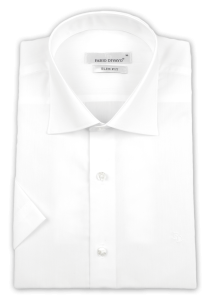 Фото товара Рубашка с коротким рукавом белая Fabio Divayo, артикул: 26104002 Приталений крій Фото товара Рубашка с коротким рукавом белая Fabio Divayo, артикул: 26104002 Приталений крій