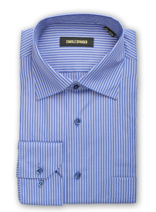 Фото Рубашка синяя Charlz Spanser артикул: 24021 Класичні 