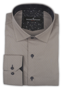 Фото Рубашка бежевая  Giovanni Frateli артикул: 2902-1 Приталені