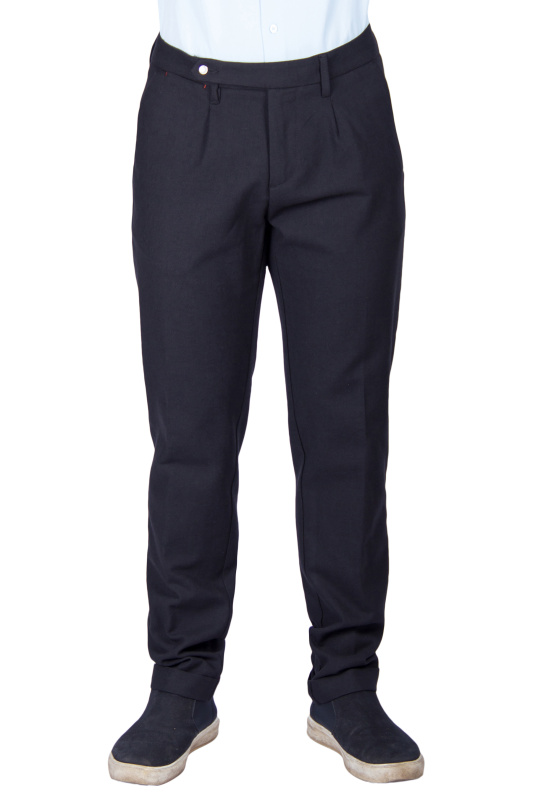 Фото товара Брюки чёрные тёплые в рубчик  ALTATENSIONE, артикул: 2602 Брюки