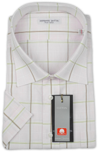 Фото товара Рубашка с коротким рукавом розовая Romano Botta, артикул: 26177-2 Класичний крій Фото товара Рубашка с коротким рукавом розовая Romano Botta, артикул: 26177-2 Класичний крій