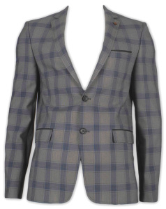 Фото Пиджак серый в клетку Oliver Moncini артикул: 152080 Піджаки
