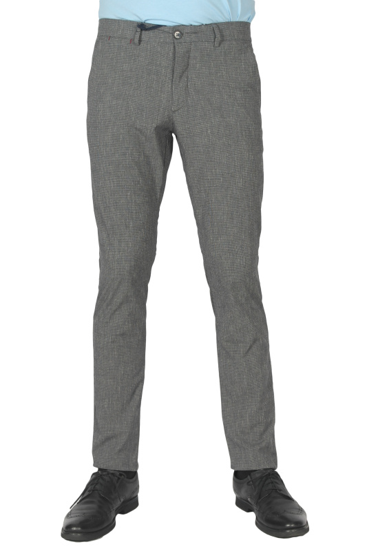 Фото товара Брюки сіріі текстурні меланж TONY CASSANO, артикул: 2030-5 Брюки
