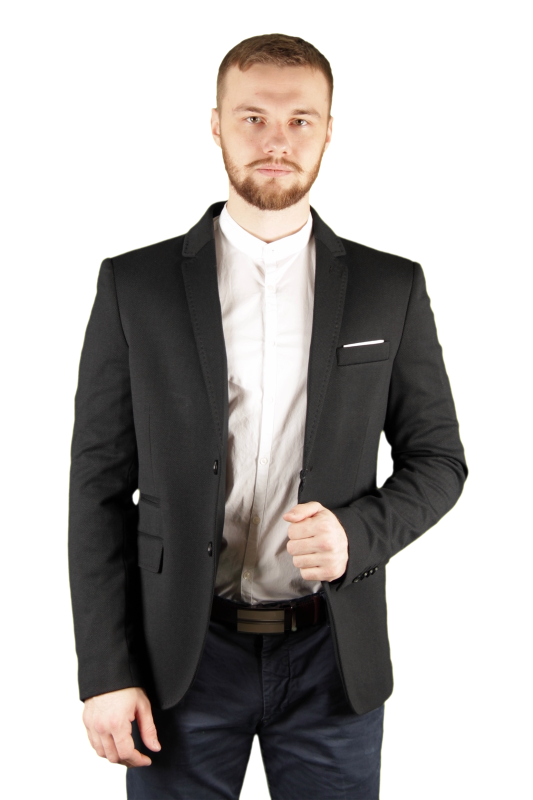 Фото товара Пиджак чёрный трикотажный в мелкую точку SORBINO, артикул: 1795 Піджаки