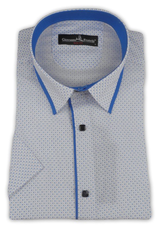 Фото товара Рубашка с коротким рукавом белая Giovanni Fratelli, артикул: 4024 Приталений крій