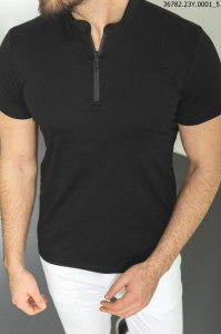 Фото Футболка  на блискавці чорна  MCR артикул: 36782 Футболки та поло