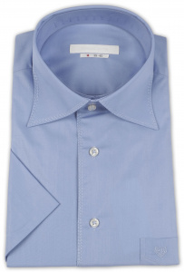 Фото Рубашка с коротким рукавом голубая Romano Botta артикул: 26133 Класичний крій
