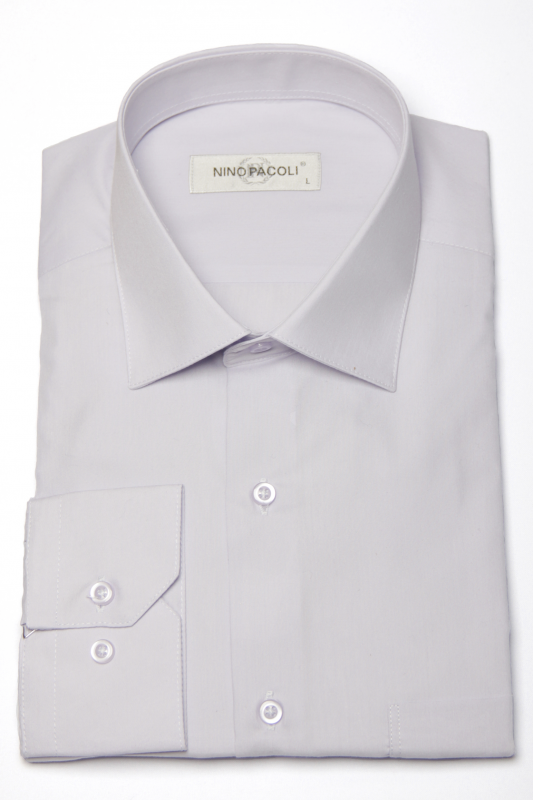 Фото Рубашка сиреневая однотонная с карманом Giovanni Fratelli артикул: 030012 Класичні 