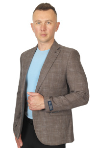 Фото Піджак коричневий текстурна тканина MAIKLEN артикул: 1911268 Піджаки