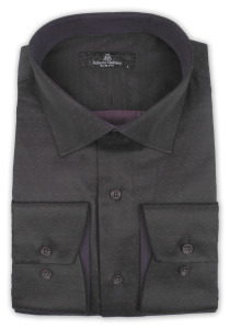 Фото Рубашка темно-фиолетовая Roberto Gabbani артикул: 7617-1 Приталені