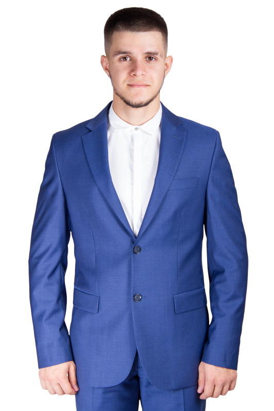 Фото товара Костюм синий однотонный класика ENRICO CERINI, артикул: 191021 костюм 3 зріст ( 164-178 )